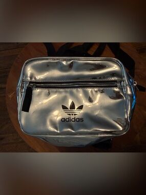Adidas Silver Metallic Mini Airliner Backpack